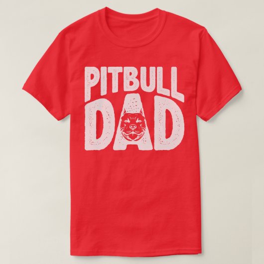 Pitbull Dad Dog, Best Dog Dad Ever, Mens Pitbull P Tシャツ (デザイン正面)