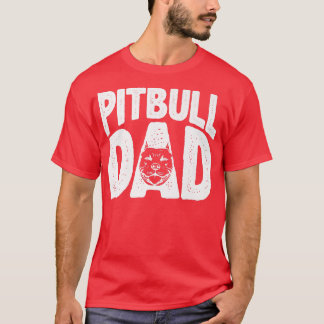 Pitbull Dad Dog, Best Dog Dad Ever, Mens Pitbull P Tシャツ