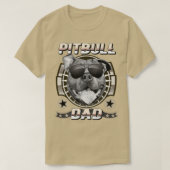 Pitbull Dad Proud Pit Bull Dog Father Retro Cool D Tシャツ (デザイン正面)