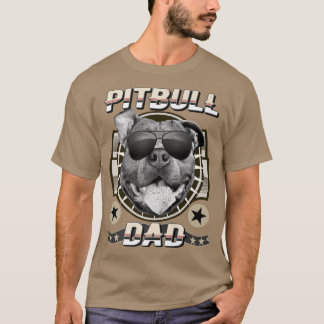 Pitbull Dad Proud Pit Bull Dog Father Retro Cool D Tシャツ