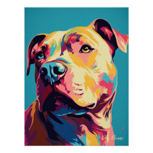 Pitbull Dog 001 - Bruno Pokopen ポスター