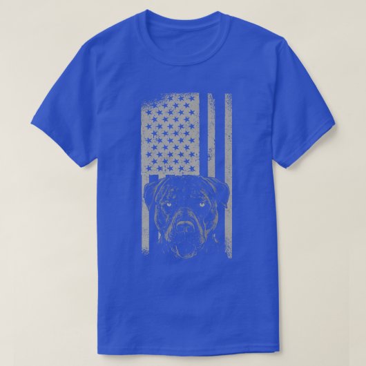Pitbull Dog American Pit Bull USA Flag Premium T-S Tシャツ (デザイン正面)