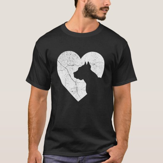 Pitbull Dog Funny Heart Valentine's Day Dog Dad Mo Tシャツ (正面)