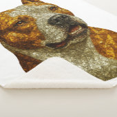 Pitbull Dog Portrait シェルパブランケット (3/4)