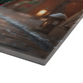 Pitbull Dogs Christmas Snow Holiday カッティングボード (角)