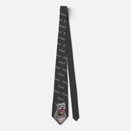 Pitbull Ear to Ear Smile Necktie ネクタイ (正面)