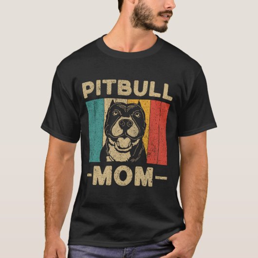 Pitbull Mom Pitbull Owner Tシャツ (正面)