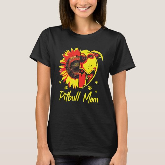 Pitbull Mom Terrier Pibble Dog  Owner Mommy Tシャツ (正面)