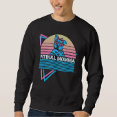 Pitbull Momma Pit Bull Retro スウェットシャツ (正面)