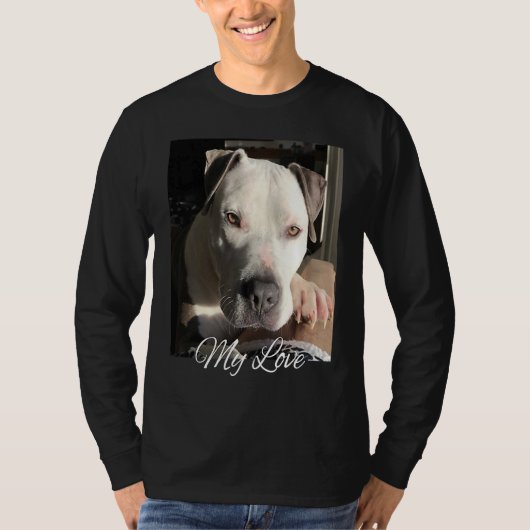 Pitbull My Love Gorgeous Handsome Pittie Tシャツ (正面)