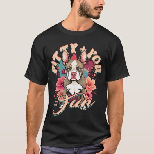 Pitbull Pitbulls Pitty + You = Fun Tシャツ (正面)