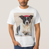 Pitbull Playtime Frisbee Dog Tシャツ (正面)