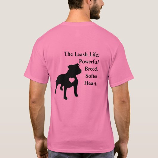 Pitbull: Powerful  Breed. Softer Heart.  Tシャツ (裏面)