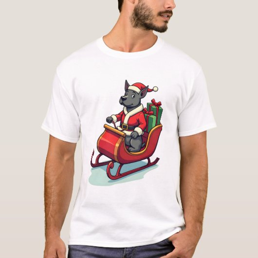 Pitbull Santa Ride Tシャツ (正面)