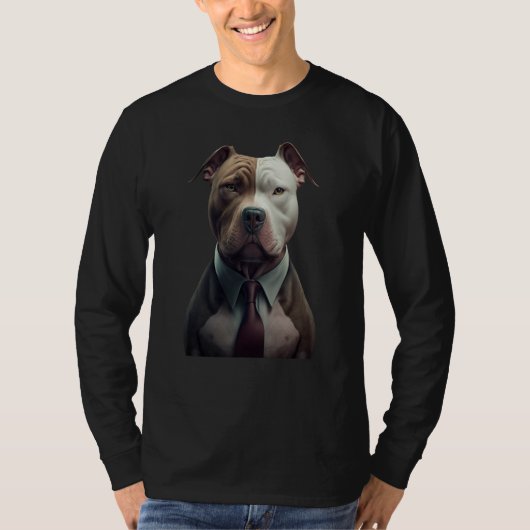 Pitbull Surrealism Style of Pitbull Tシャツ (正面)