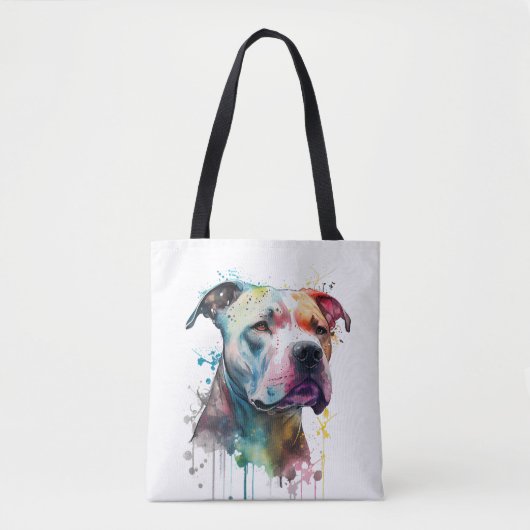 Pitbull vibrante: un toque de vida トートバッグ (正面)