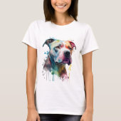 Pitbull vibrante: un toque de vida tシャツ (正面)