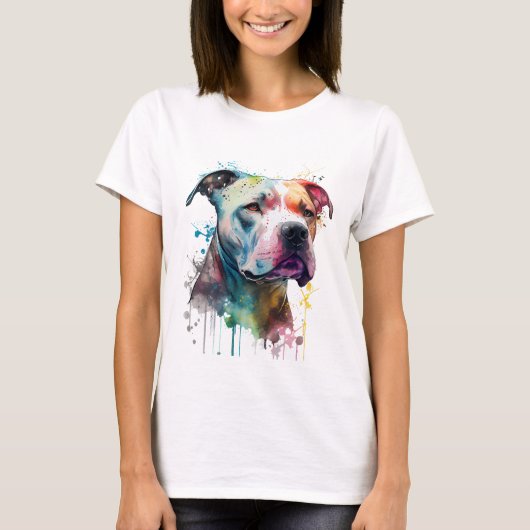 Pitbull vibrante: un toque de vida tシャツ (正面)