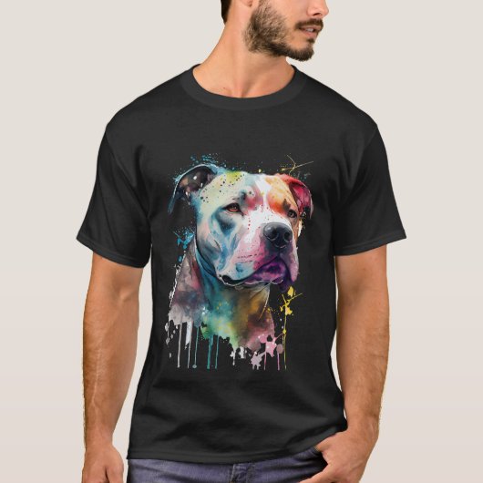 Pitbull vibrante: un toque de vida tシャツ (正面)