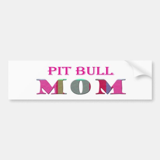 PitBullMom バンパーステッカー (正面)
