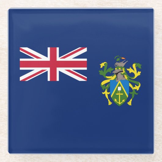 Pitcairn Islands Flag ガラスコースター (正面)