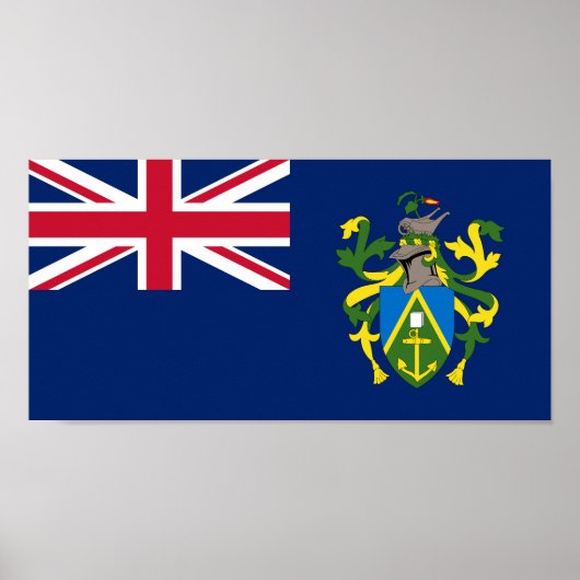 Pitcairn Islands Flag ポスター (正面)