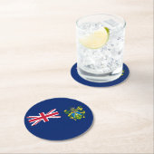 Pitcairn Islands Flag ラウンドペーパーコースター (インサイチュ)