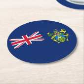 Pitcairn Islands Flag ラウンドペーパーコースター (アングル)