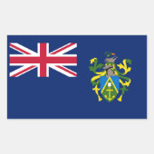 Pitcairn Islands Flag 長方形シール (正面)
