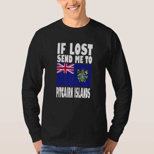 Pitcairn Islands Flag Design If lost send me to P Tシャツ (正面)