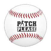 Pitch Please – 面白いソフトボール|野球の名言 野球ボール (裏面)