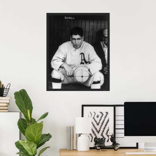 Pitcher Bender Athletics Baseball 1910 ポスター (ホームオフィス)