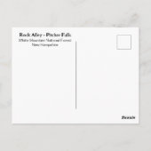 Pitcher Falls Rock Alley White Mountains NH ポストカード (裏面)