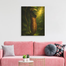 Pitcher Plant: Toxic Elegance Impressionist Art キャンバスプリント