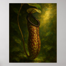 Pitcher Plant: Toxic Elegance Impressionist Art ポスター