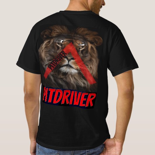 PitDriver ^ライオンロゴ付きシャツ Tシャツ (裏面)
