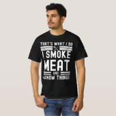 Pitmasterおもしろい-IスモークミートBBQスモーカーグリルギフト Tシャツ (正面フル)