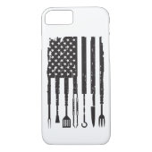 Pitmasterの米国旗のギフトを焼いているBBQの喫煙者 Case-Mate iPhoneケース (裏面)