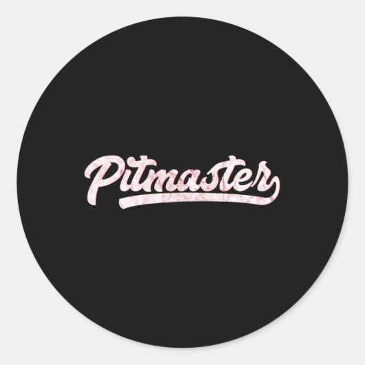 Pitmaster 100% Bbq Pitmasterシャツ ラウンドシール (正面)