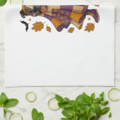 Pitpull Dog Ghost Halloween キッチンタオル (折り畳み)