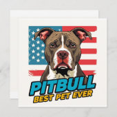 Pitt Bulls Are The Best Pet Ever 招待状 (正面/裏面)