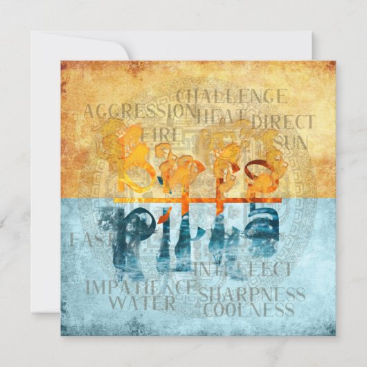 PITTA DOSHA – グリーティングカード (正面)