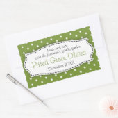 Pitted Green Olives食品ラベルのシール 長方形シール (封筒)