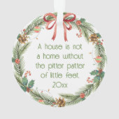 Pitter Patter of Little足-子供写真 オーナメント (裏面)