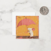 Pitter-Patter & Pages:マウスの静けさをキャプチャ ノートカード (正面/裏面インサイチュ)