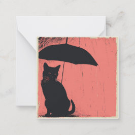 Pitter-Patter & Pawが夢にプリント：猫 ノートカード