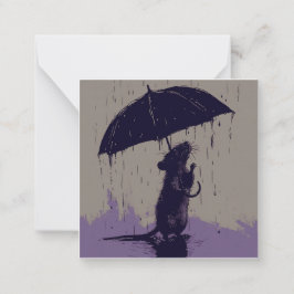 Pitter-Patter & Pawプリント：居心地の良いマウステイルズ ノートカード