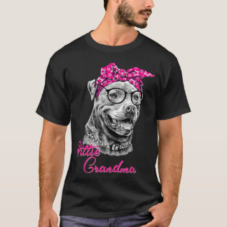 Pittie Grandma  Cute Funny American Pitbull Dog Mo Tシャツ