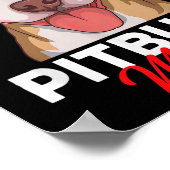 Pittie Mama Pitbull Dog Mom Funny Mothers Day Gift ポスター (角)