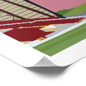 Pittodrie、アバディーン。ヴィンテージルカモメプリント ポスター (角)